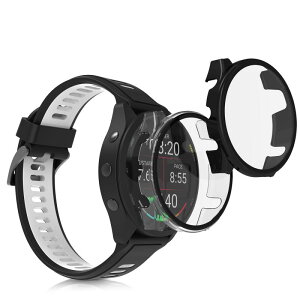kwmobile 2x �P�[�X Garmin 18mm Forerunner 265S�Ή� �J�o�[ - �t���{�f�B �K���X �ϏՌ� �����^ ���F/����