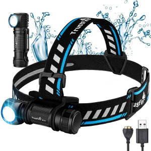 TrustFire �w�b�h���C�g �[�d�� �t���b�V�����C�g �����d�� ���p LED�w�b�h�����v ���邢 5��_�����[�h �A�E�g�h�A�p�w�b�h���C�g