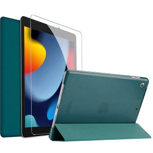 ProCase iPad 10.2 9/8/7 �t�H���I�P�[�X [�����K���X�t��]�A�O�܂�X�^���h �ی�P�[�X ������ ����� �X�}�[�g�J�o�[ �Ή��@��F iPad 10.2 ��9���� 2021/ ��8���� 2020/��7����