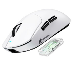 ATTACK SHARK X8ULTRA ���C�����X�Q�[�~���O�}�E�X - 55g���y�ʐ݌v / Nordic 52840�`�b�v���� / 42000DPI PAW3950MAX�Z���T�[ / 3���[�h�i�L���EBluetooth�E2.4GHz�j / 8000H
