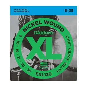 D'Addario �_�_���I �G���L�M�^�[�� XL Nickel .008-.038 Extra Super Light EXL130 �y�z