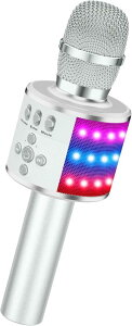 Verkstar Bluetooth �J���I�P�}�C�N �u���[�g�D�[�X ���C�����X�}�C�N LED���C�g�t���C���t�H���W���b�N�t�� ��e��2600mAh TF�J�[�h�@�\ Android/iPhone/PC�ɑΉ�