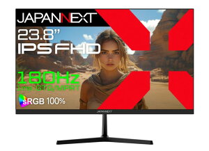 JAPANNEXT 23.8�C���` IPS�p�l������ 180Hz�Ή� �t��HD(1920x1080)�𑜓x �Q�[�~���O���j�^�[ JN-i238G180F 1ms(GTG/MPRT) HDMI DP sRGB:100% PS5:120Hz�ڑ� �y�z