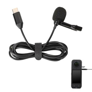 UKATOF Insta360 X4�p�}�C�N�y�ʃl�b�N�N���b�v�}�C�N�L���m�C�Y�ጸ�^���}�C�NType-C�}�C�N�N���b�v