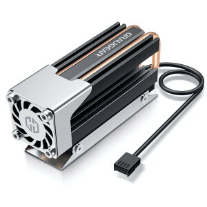 GRAUGEAR M.2 2280 SSD�q�[�g�V���N �A���~�j�E�� 25mm�̍���PWM�t�@�� ��̏����̃q�[�g�p�C�v ���w�̃q�[�g�V���N�f�b�L �T�[�}���p�b�h�Ƃ����f�U�C�� NVME PCIe SATA NGFF M.2 SSD�ɋ��͂ȗ�p���