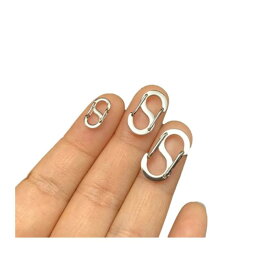 WORLD GOOD 極小 カラビナ 4個セット S字 ステンレス ネックレス アクセサリー マイクロ スモール サイズ 全長 11mm(0.42g)