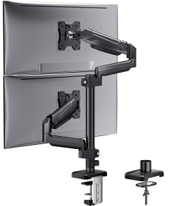 BONTEC ���j�^�[�A�[�� �K�X�X�v�����O �f�X�N�X�^���h PC/�t���f�B�X�v���C �A�[�� �ő�ω׏d9kg VESA 75/100mm �t�����[�V����(�`���g�E�X�C�x���E360°��]) �f�X�N�ȃX�y�[�X �ȒP���t�� C�N