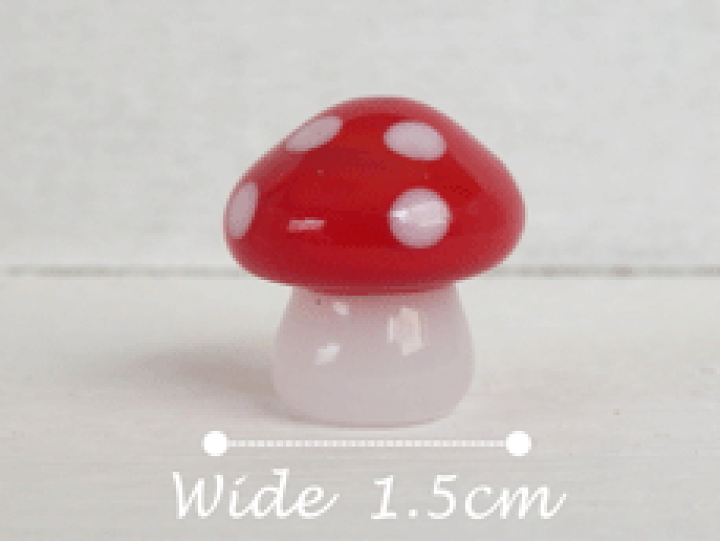 楽天市場】ガラス細工 キノコ(レッド) : PUTITMIMORE プチミモレ