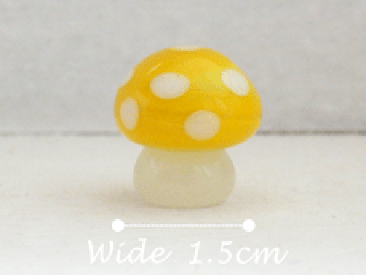 楽天市場】ガラス細工 キノコ(イエロー) : PUTITMIMORE プチミモレ