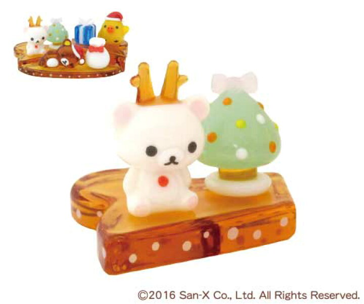 楽天市場 コレクタブルグラスフィギュアリラックマクリスマスセット2コリラックマ ツリー Putitmimore プチミモレ