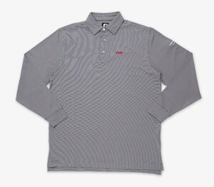 y[zyyΉz{[PC | VOKEY FJ PRO DRY THERMOCOOL LONG SLEEVE STRIPE TOUR POLO SHIRT BLACK GRAY L (21466)