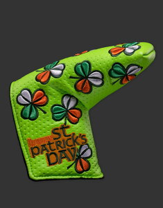 y[zyyΉzXRbeBL ZgpgNXfC pgIbgN[o[ wbhJo[ CO[@SCOTTY CAMERON 2023 ST. PATRICKS DAY TRICOLOUR CLOVER HEADCOVER LIME GREEN 104842