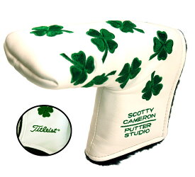 【即納】【あす楽対応】★スコッティキャメロン　シャムロックパターカバー　SCOTTY CAMERON　2006 SHAMROCK FOUR LEAF CLOVER HEADCOVER WHITE 64100