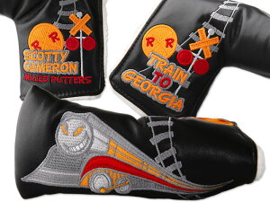 y[zyyΉzXRbeBL 2011 Săv gC gD W[WA U[wbhJo[ ubN@500@SCOTTY CAMERON 2011 PGA CHAMPIONSHIP TRAIN TO GEOGIA LEATHER HEADCOVER BLACK 