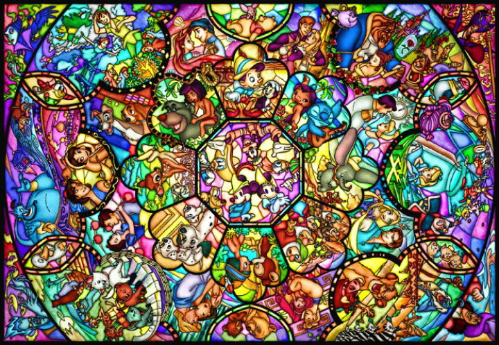 楽天市場 あす楽 ジグソーパズル 1000ピース ディズニー ステンドアート オールスター ステンドグラス 51 2x73 7cm Ds 1000 764 テンヨー 梱80cm T106 ジグソーパズル友蔵 楽天市場店