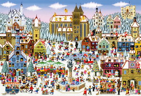 【あす楽】ジグソーパズル 1000マイクロピース クリスマスのロマンティック街道 (26×38cm） (M81-628) ビバリー 梱60cm t101