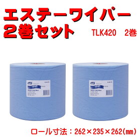 ペーパーウエス 吸水性 吸油性に優れた布の様に強いペーパー ウエス エステーワイパー TLK420 トーク420 2巻セット