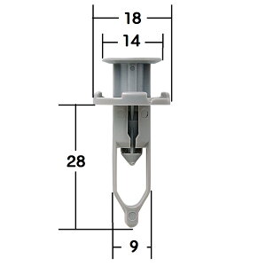 プッシュリベット・リヤバンパー用クリップ トヨタ '98ガイア '01~'04イプサム 純正番号 52161-44010-B0 10個入 NT-590