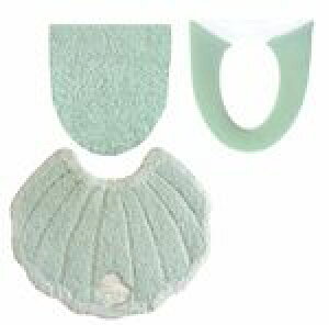 トイレマット おしゃれ 3点 セット ピンク パステル ふわふわ かわいい 洗える 洗浄暖房型 便座カバー 貝殻 マット マルチ型 オカトー メリージェラート 洗浄暖房 普通 兼用 ふたカバー マッ