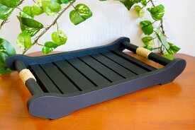 【楽天スーパー SALE】アロマボトル置き エステ 物入れ バリ島直輸入 おぼん 玄関 インテリア エステ おしゃれ 木製プロダクツ トレー L アジアン バリ 雑貨