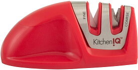 KitchenIQ Edge Grip エッジグリップ2 包丁研ぎ器 ナイフシャープナー 2スロットタイプ (荒砥ぎ、仕上砥ぎ用) (レッド)