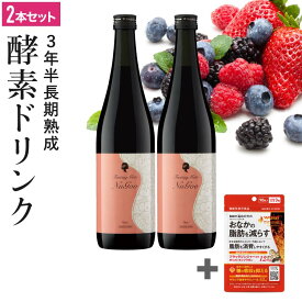 【2本セット】 酵素ドリンク ファスティング 断食 ダイエット 置き換え ザクロ 3年半 長期熟成 発酵 75種類原材料 無添加 植物性 乳酸菌発酵飲料 【医師監修】 ファスティングメイト ヌグ ブラックジンジャーサプリ セット