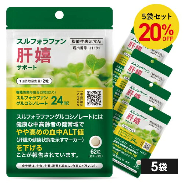楽天市場】ポイント10倍【最大20％OFF】 スルフォラファン 