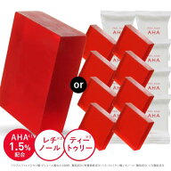 ピーリング石鹸 AHA 1.5% ティートゥリー レチノール グリコール酸 ナイアシンアミド プラセンタ ヒト型…