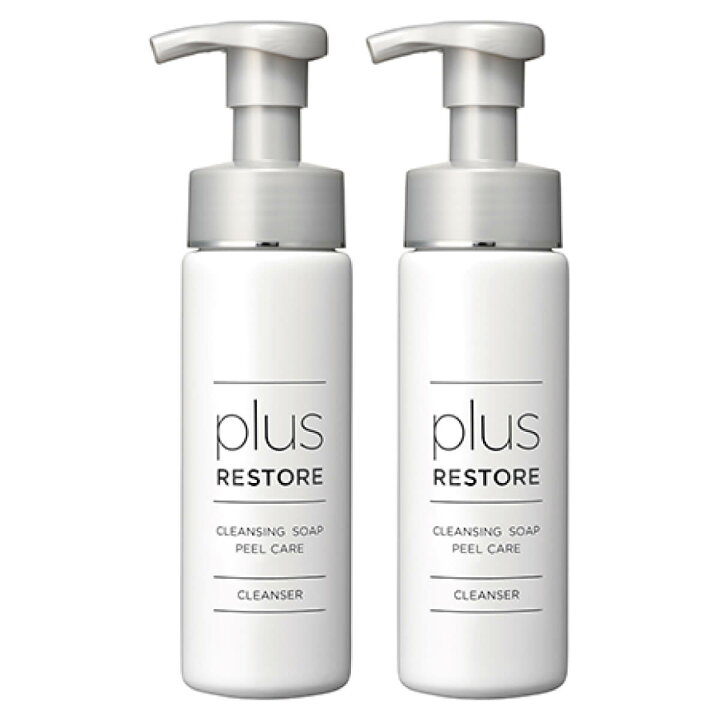 楽天市場】plus-RESTORE クレンジングソープ泡 ピールケア 200mL 2本 
