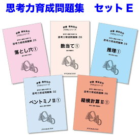 【6歳児~】思考力パズル／思考力育成問題集セットE 思考力 能力育成 創造力 問題集 知育玩具 おもちゃ 幼児 幼児教育 能力育成 教材 教具 幼児教材 ピグマリオン 年少 年中 年長 小学生教材