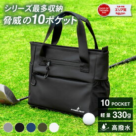＼楽天 1位／ゴルフ ラウンドバッグ 10ポケット 撥水 軽量330g 5色 トートバッグ カートバッグ バック ゴルフバッグ ゴルフバック PYKES PEAK パイクスピーク