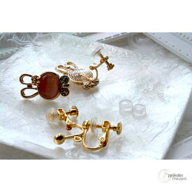 シリコンカバー 痛くない イヤリング かわいい - 金具交換無料 の ハンドメイド アクセサリー -　ポイント消化