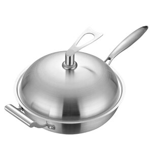 �X�e�����X �t���C�p�� 30cm/32cm/34cm 304�X�e�����X�|�� �n�j�J���\�� ih�Ή� �H���@�Ή� �ō��̑ϋv�� ����ꂪ�ȒP �S�ĔM���ɑΉ� �W�� (�X�`�[���J�o�[�t��,B-32cm �V���O���n���h��) [��