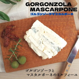 【 ゴルゴンゾーラ マスカルポーネ (1個) 】ポーション ブルー チーズ 定番 サンド フレッシュ クリーミー 重ねた 縞々 イタリア 料理 パスタ 赤ワイン おつまみ 家飲み 家呑み 美味しい おいしい パーティー プレゼント ギフト オードブル 贈り物 アンブロージ まろやか