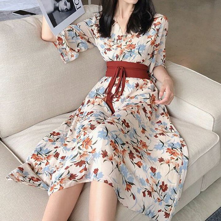 楽天市場 2点セット 布ベルトつき 浴衣ワンピ 花柄 浴衣ワンピース 和風 ワンピース シフォンワンピース 花柄 着物風 夏 ワンピース 浴衣より気軽に着れる リゾート Vネック 五分袖 半袖 可愛い きれいめ 赤 レッド スタイル美人 Q T Fanfan 楽天市場 2点セット 布ベルトつき 浴衣ワンピ 花柄 浴衣ワンピース 和風 ワンピース シフォンワンピース 花柄 着物風 夏 ワンピース 浴衣より気軽に着れる リゾート Vネック 五分袖 半袖 可愛い きれいめ 赤 レッド スタイル美人 Q T Fanfan