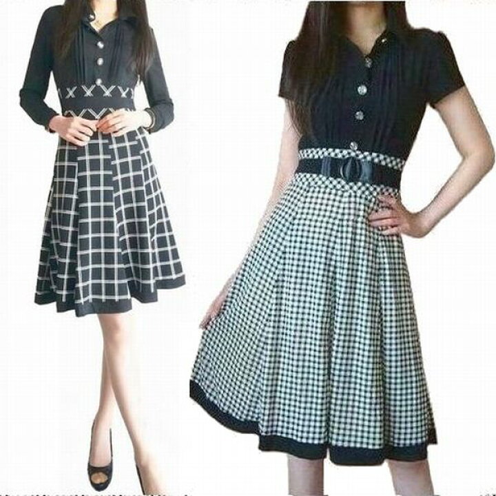 楽天市場 脚長効果抜群 着痩せワンピース 夏 半袖 ワンピース きれいめ 七分袖 Aライン レディース ハイウエスト シルエット 綺麗 チェック柄 ワンピース 着心地良い 通勤 旅行 お出かけ ギンガムチェック 半袖ワンピ 代30代40代 膝丈 大きいサイズ スタイル美人 Q