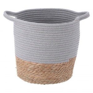 不二貿易 C/D:45393 鉢カバー コットン/ガマ 7号 GY