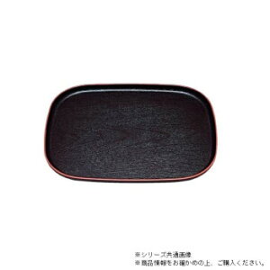 尺5大寿木目小判盆 黒天朱 50307890