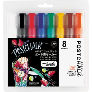 ���| ZIG POSTCHALK MARKER WET-WIPE 6MM TIP BASIC�E8V POST-500A/8VA