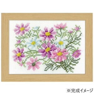 オリムパス クロス・ステッチ刺しゅうキット 12ヶ月の花フレーム 9月コスモス 7516