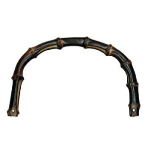 INAZUMA イナズマ 竹バッグ持ち手 横約20cm 2本手 (425)焼き焦茶 BB-23