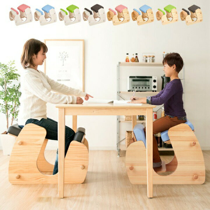 学習椅子 バランスチェア 子供 姿勢 足置き 椅子 姿勢矯正 背筋 リビング 木製 高さ調整 クッション キッズ おしゃれ コンパクト スリム シンプル デスクチェア キャスターなし 回らない 背もたれなし ダイニング レザー 腰痛 QUOLI
