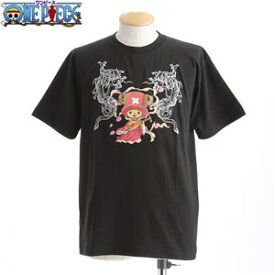 むかしむかし ワンピースコレクション 和柄半袖Tシャツ S-2438/チョッパー双龍 黒3L