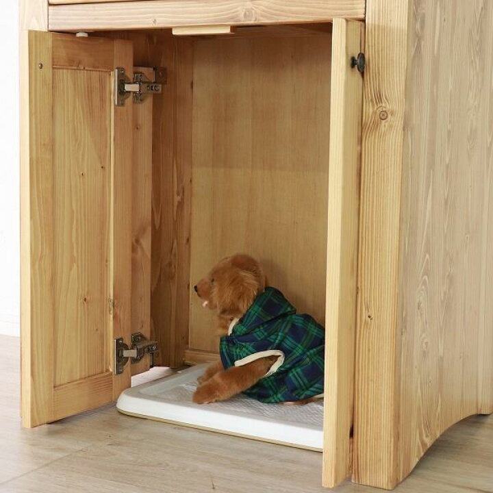 楽天市場】ペットトイレ収納シュルフ LBR ライトブラウン 組立品【代引 