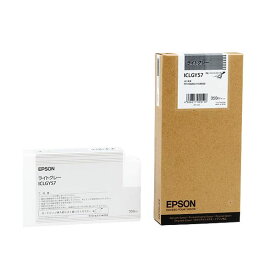（まとめ） エプソン EPSON PX-P／K3インクカートリッジ ライトグレー 350ml ICLGY57 1個 【×3セット】