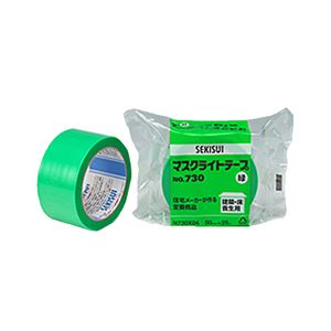 楽天市場】(まとめ) 積水化学 マスクライトテープ No.730 50mm×25m 緑