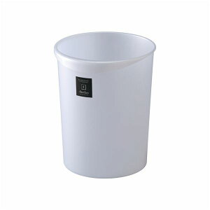 【24セット】 スタイリッシュ ダストボックス/ゴミ箱 【丸型 18L メタリックホワイト】 材質:PP 『Nフレクション』【代引不可】