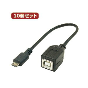 �ϊ����l 10�Z�b�g USB�P�[�u��20cm microHOST to B���X USBMCH-BB20X10