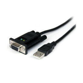 （まとめ）StarTech.com USB-RS232C シリアル変換クロスケーブル 1.7m USB Type A オス-D Sub 9ピン メス ブラックICUSB232FTN 1本 【×3セット】