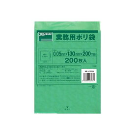 (まとめ) TRUSCO 小型緑色ポリ袋 0.05×200×130mm A-1320G 1パック(200枚) 【×5セット】
